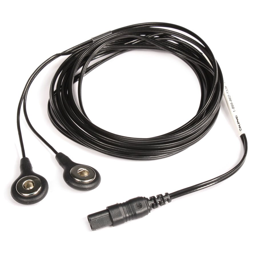KING Electrode Lead Cable Keyhole Connector to 2 X Snap Connector